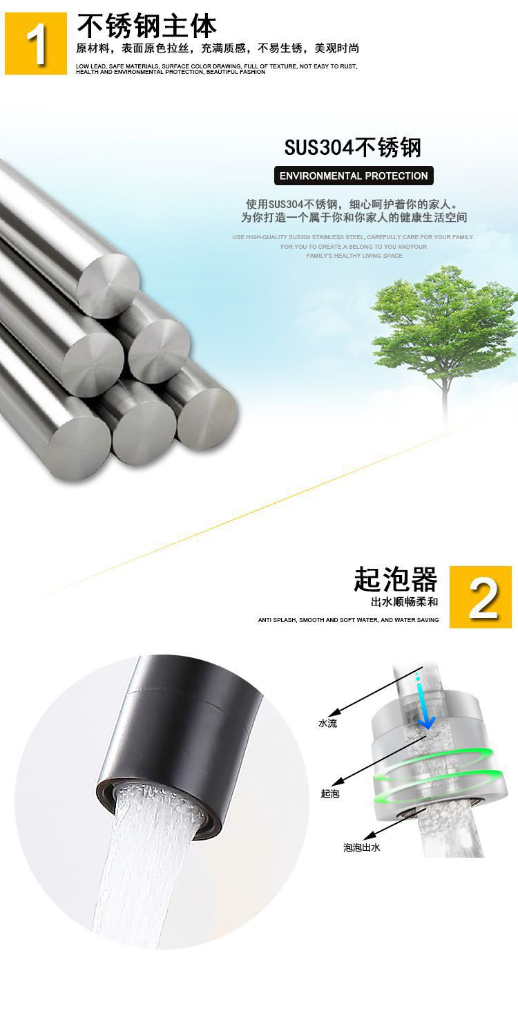 Wholesale of 304 cold and hot washbasins, faucets, bathroom washbasins, washbasins and faucets with two inlets and one outlet undefined
