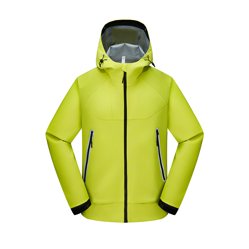 Cross-Border Foreign Trade Outdoor Hiking and Mountaineering Waterproof Jacket for Women and Men, Reflective 3L Laminated Hardshell Jacket