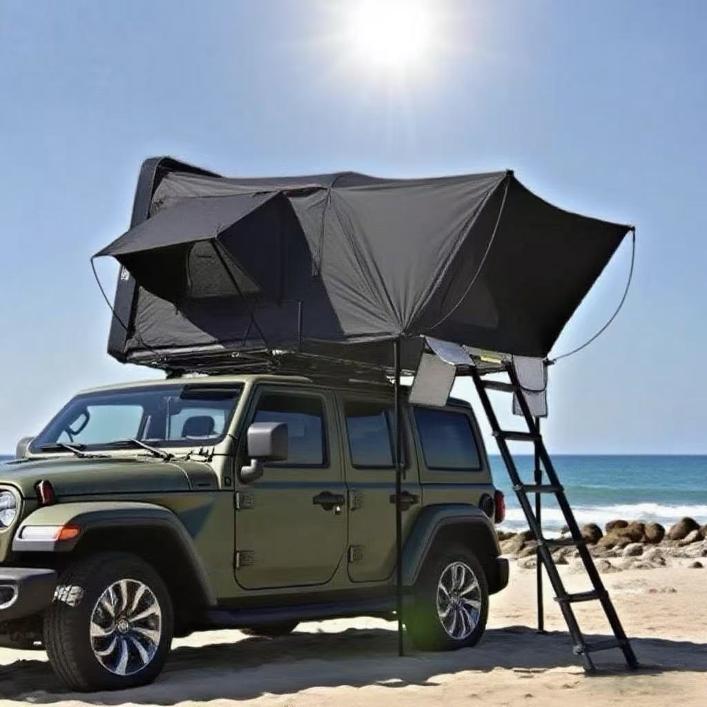 Car-Mounted Tent with Side-Flip Design, Fully Automatic Quick-Opening Abs Aluminum Alloy Hard Top Suv Outdoor Camping Car Roof Tent