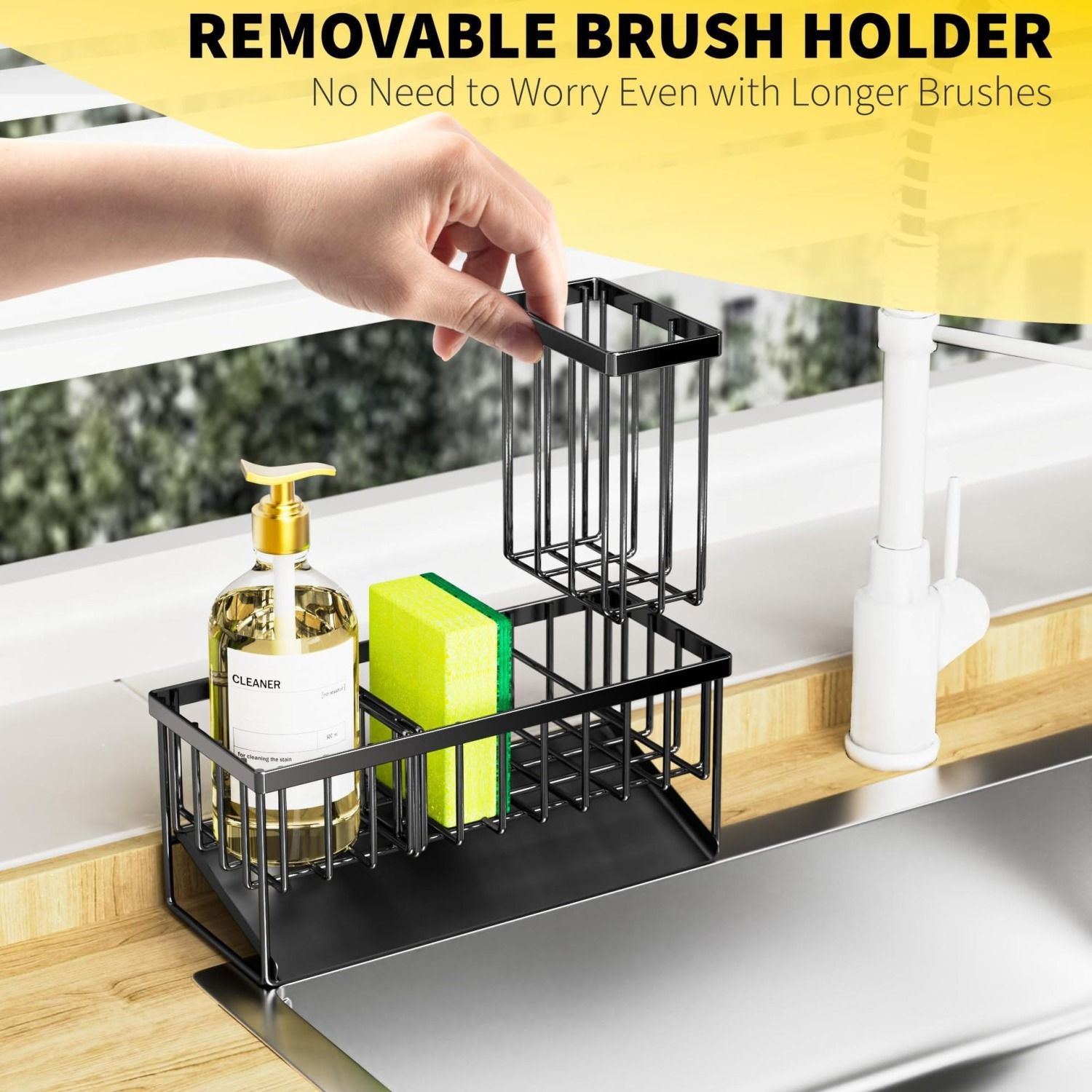 2026 New Model Kitchen Sink Countertop Storage Rack, Sink Drain Rack, Faucet Sponge and Cloth Storage Rack