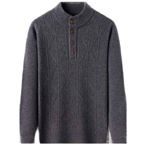Puyuan Wool Sweater Men's Winter New 100% Thick Full Wool High-End Business Warm Pure Wool Sweater
