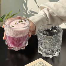 玄冰杯创意威士忌杯洋酒杯家用玻璃杯小众设计果汁杯岩石杯啤酒杯