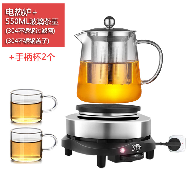 500W 스토브 + 550ML 주전자 + 손잡이가 4개인 컵