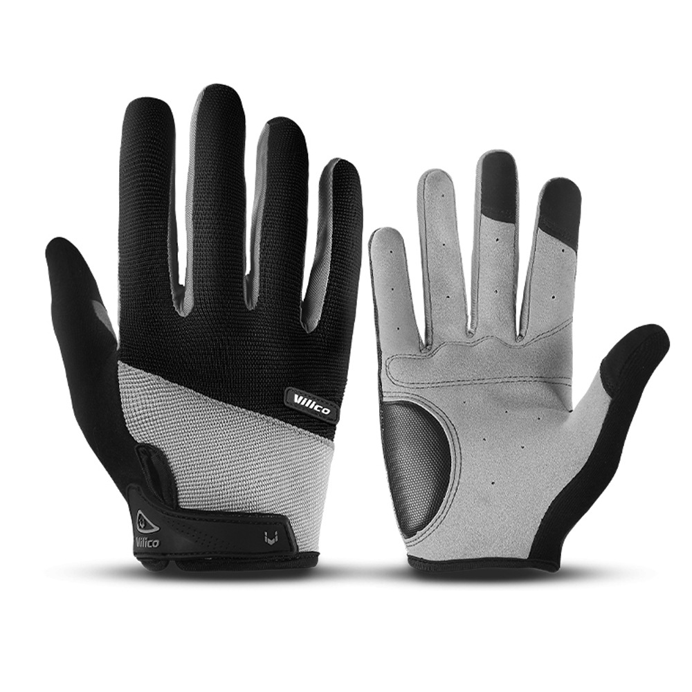 Guantes de Ciclismo de Microfibra Resistentes a la Abrasión, Transpirables, Acolchados, Antideslizantes, con Pantalla Táctil, Dedos Completos, para Bicicleta de Montaña, Venta al por Mayor