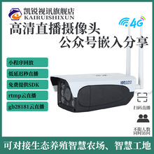 rtmp推流摄像头智能监控机 4G无线果园大棚鱼塘农场直播摄像机