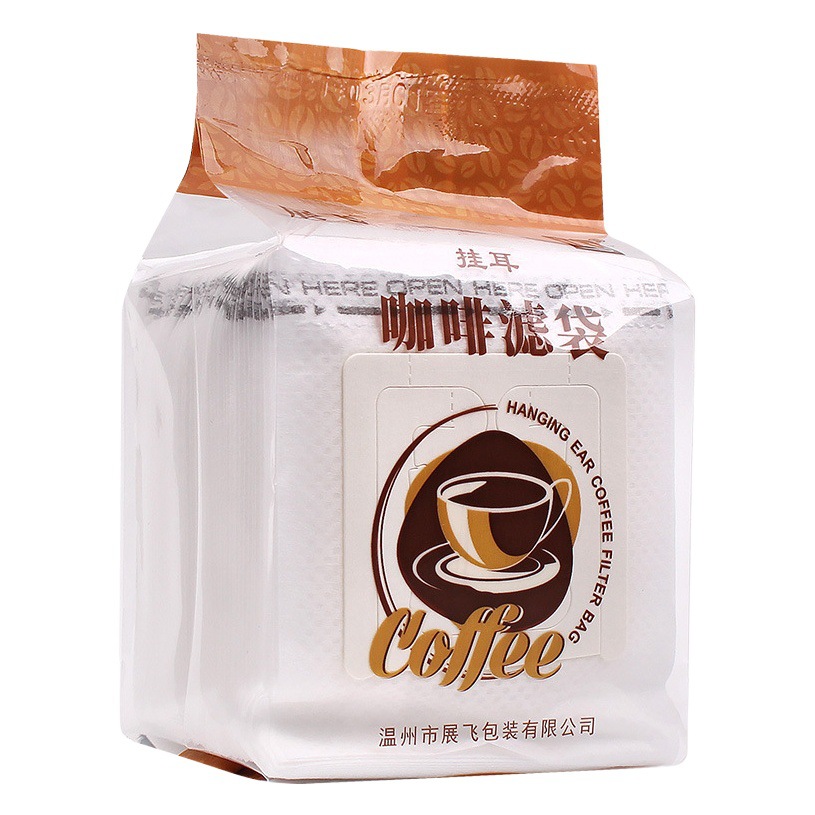 Zhfei embalaje 50 unidades oído colgante café filtro bolsa material japonés oído colgante café filtro papel grado alimenticio oído colgante bolsa de café