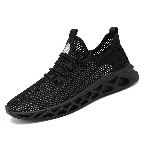 Summer Mesh Shoes for Men 2025 Breathable Flyknit Mesh Casual Sports Shoes for Men with Hollow Design Trendy Shoes for Students
