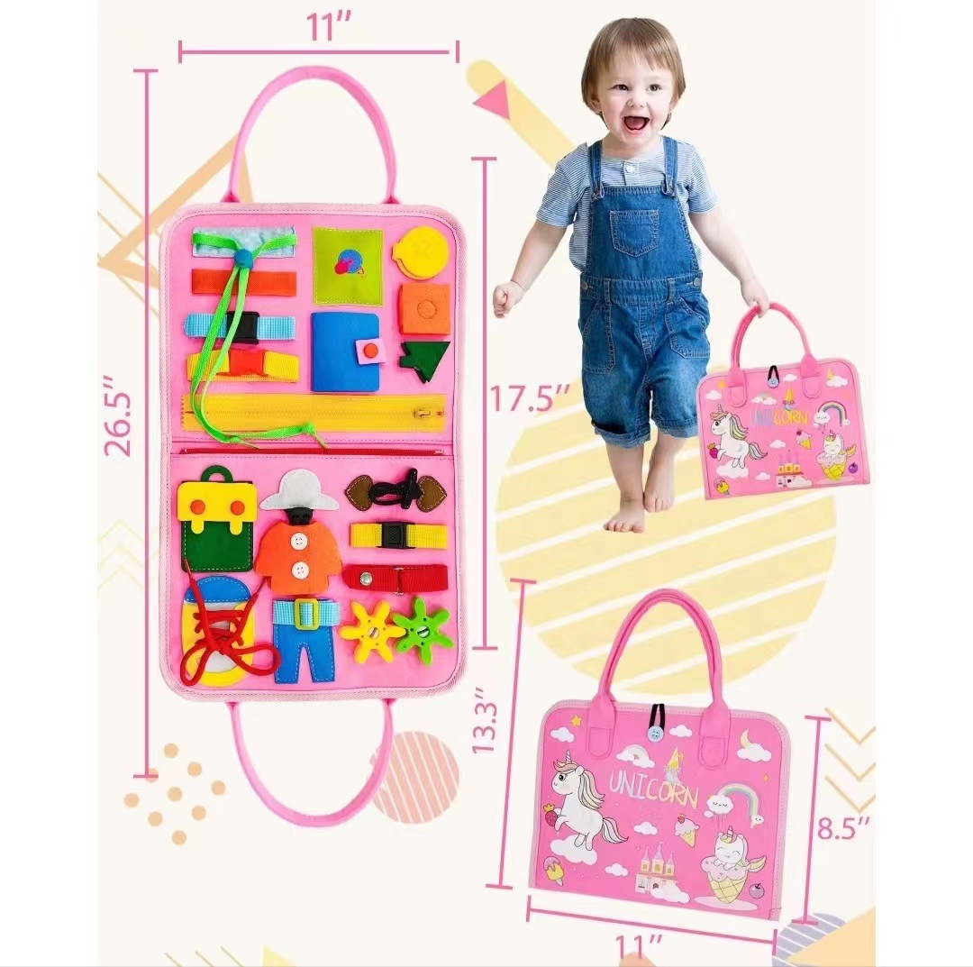 Transfronterizo para la educación temprana de los niños Junta ocupada Juguetes para bebés paquetes para proporcionar PCC CE Junta de aprendizaje de fieltro