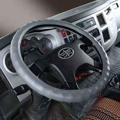 New Truck handle cover truck: Steering wheel cover - gray-perforated-style-36cm