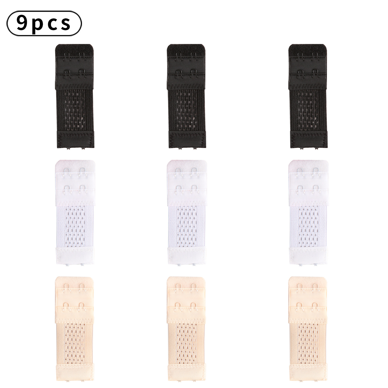 9pcs Elastic Hollow Spray paint Underwear Lengthened buckle Bras Extend the deduction back Breasted Cross border combination