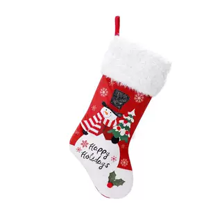 Christmas Decoration Supplies Flannel Gift Bag - Snowman Style - View 1