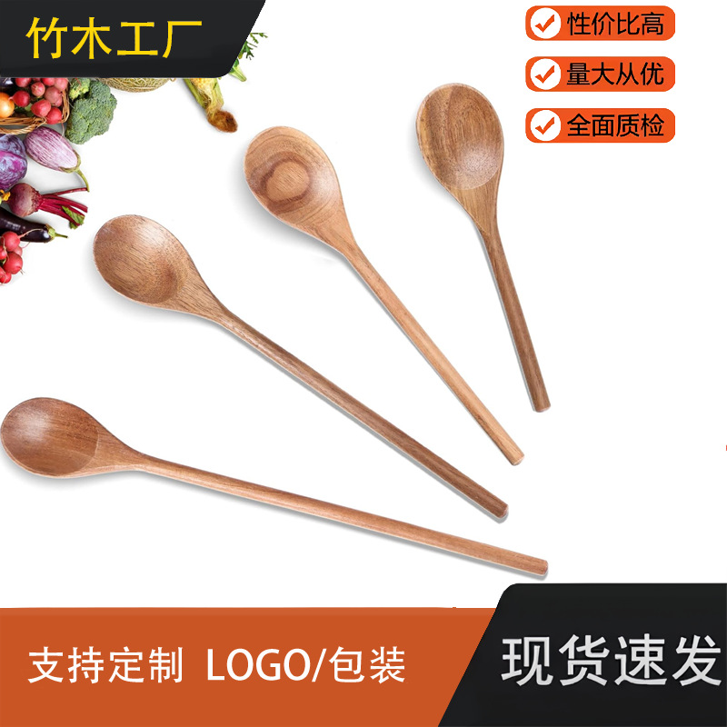 Cucharas de madera de mango largo cucharas de madera cucharas