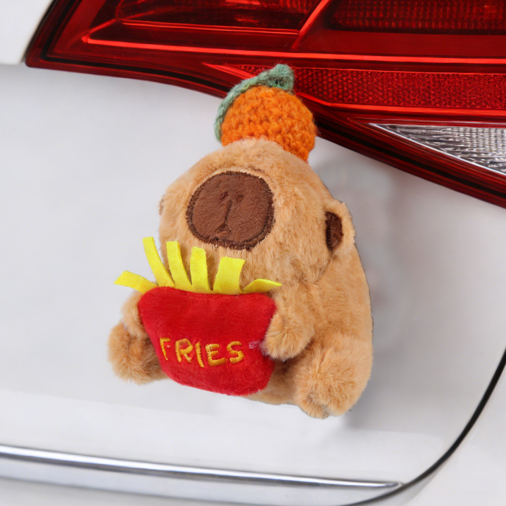 Aplicable para Tesla accesorios de cola de automóviles muñecas pegatinas de automóviles de muñecas Capibara clips muñecas accesorios de automóviles exteriores