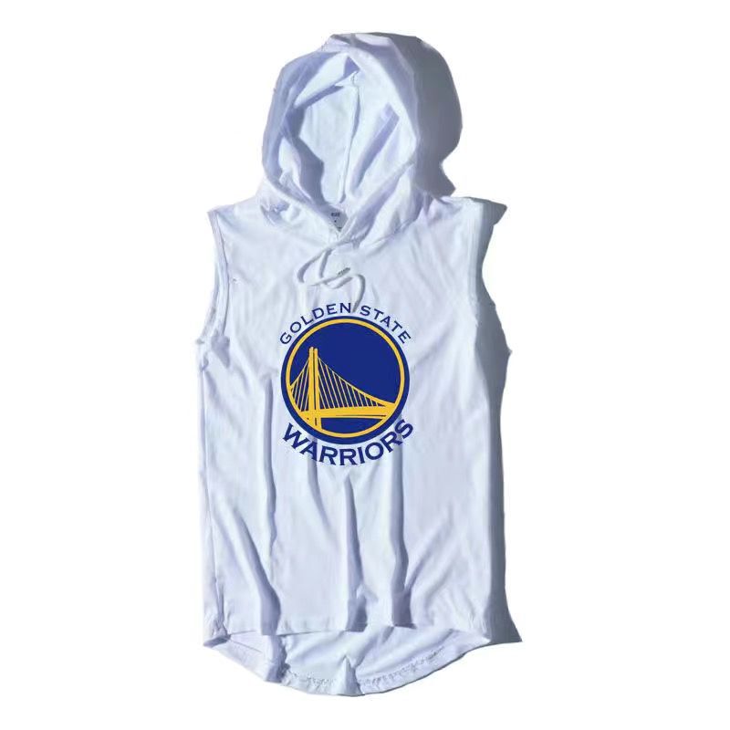 American Basketball Training Vest Golden State Basketball Uniform Hooded Vest for Male Students Summer Sweat-Absorbent Breathable Running Fitness 12