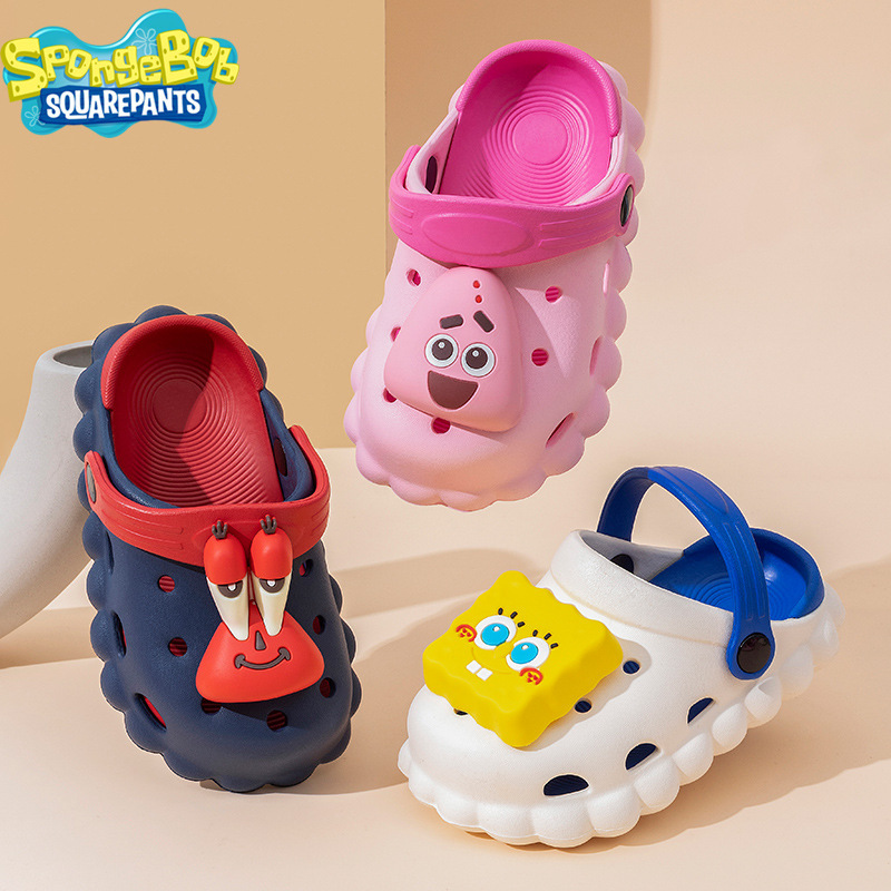 Spongebob Squarepants Children's Sandals Summer Indoor Children's Home Children's Non-slip Soft Bottom Baby's Outer Wear Hole Shoes Spongebob Squarepants Children's Sandals Summer Indoor Children's Home Children's Non-slip Soft Bottom Baby's Outer Wear Hole Shoes