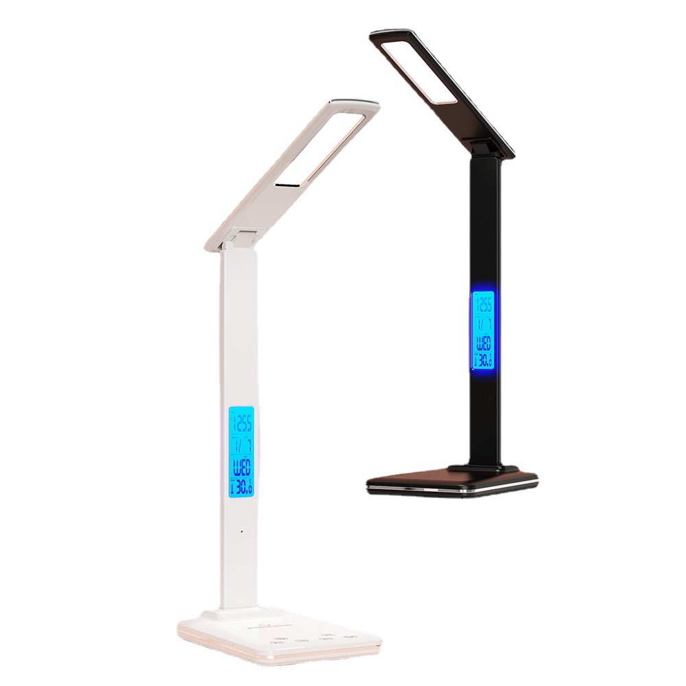 Lámpara LED plegable 15W con carga inalámbrica, táctil e inteligente, ideal para oficina o estudio