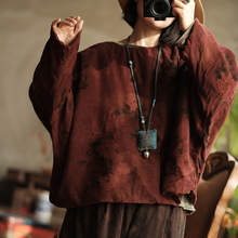 源头工厂直供原创文艺复古轻民族风宽松棉衣女装爆款2147眼儿媚