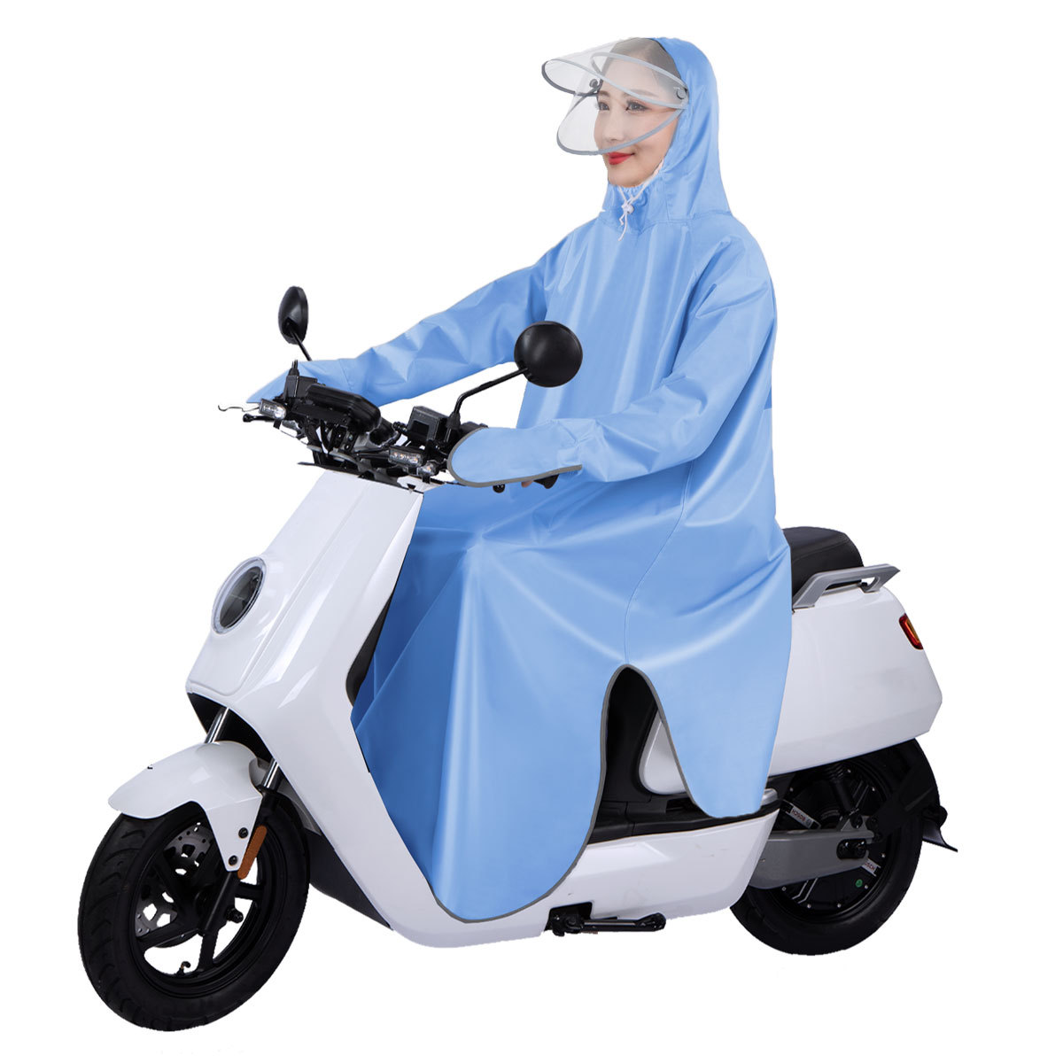 Capa de lluvia con mangas tormentosa para hombres y mujeres, capa de lluvia para adultos, capa de lluvia para bicicletas eléctricas.