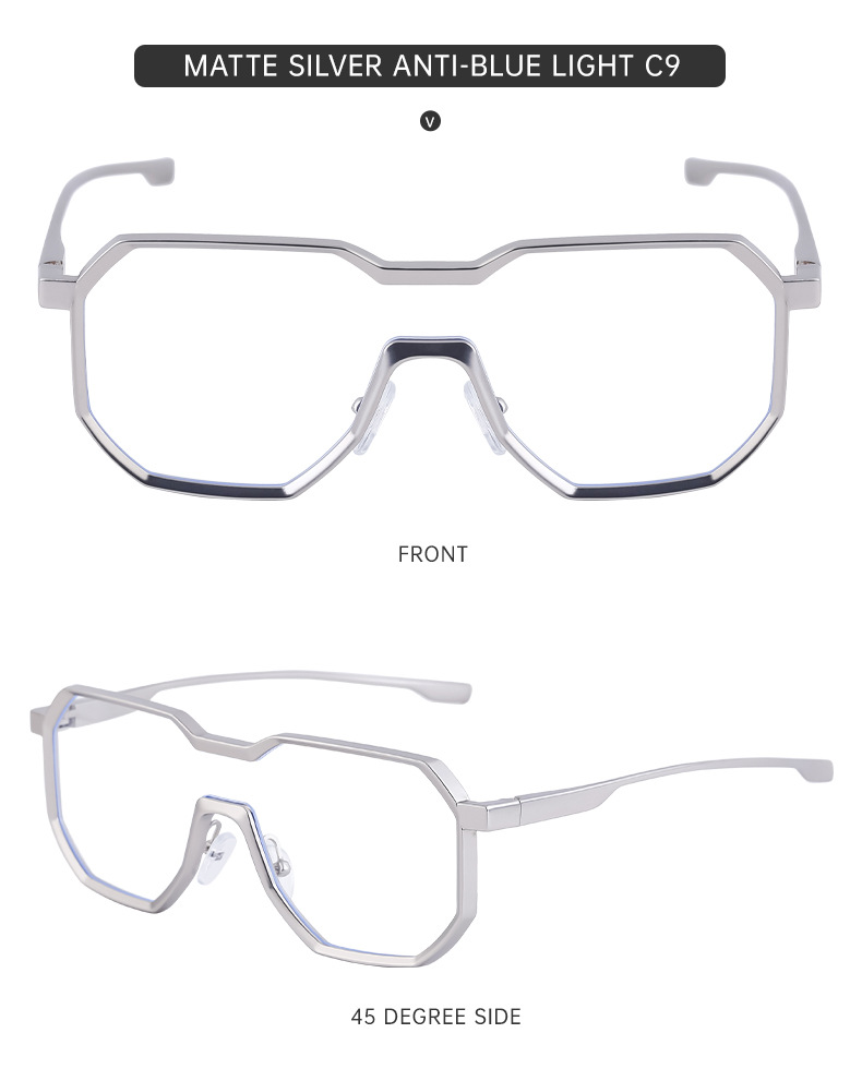 Steampunk Style Metal Sunglasses For Men Irregular Retro Frames_voghion.com