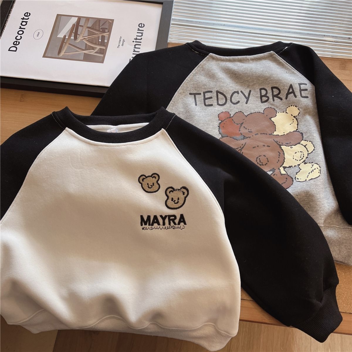 兒童春裝男童衛衣2023新款韓版插肩袖寶寶卡通上衣春秋裝0006A007