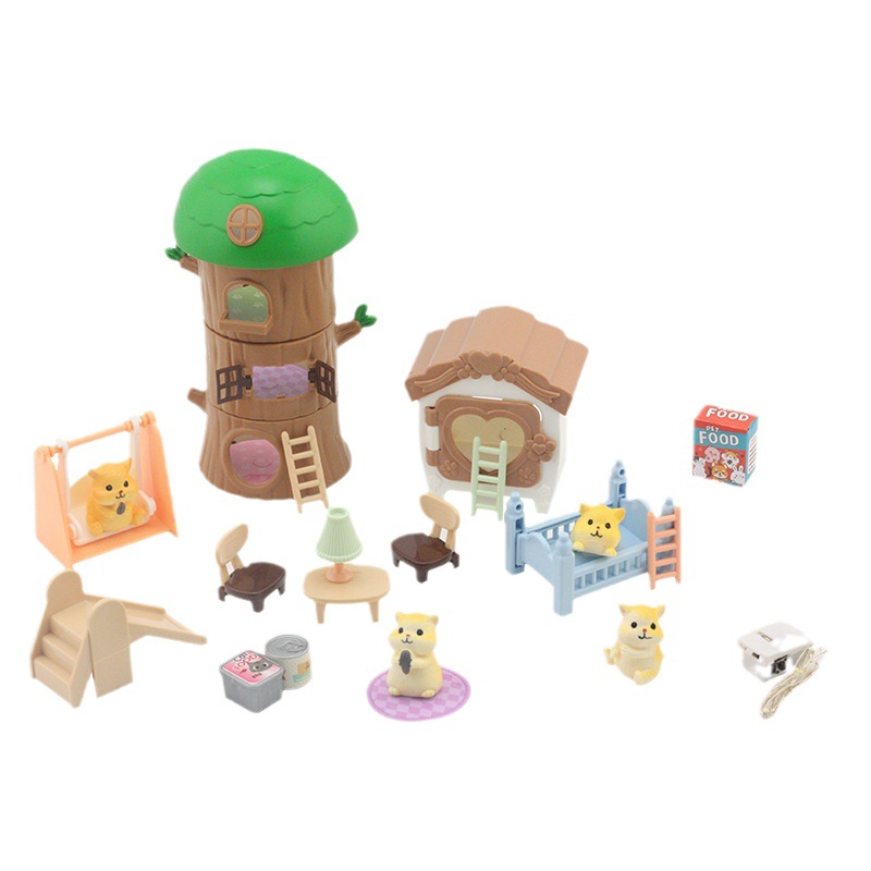 Juego de escenas de juguetes para mascotas para niños, decoración, juego de caja de regalo de juguetes para niños y niñas, venta directa de fábrica al por mayor