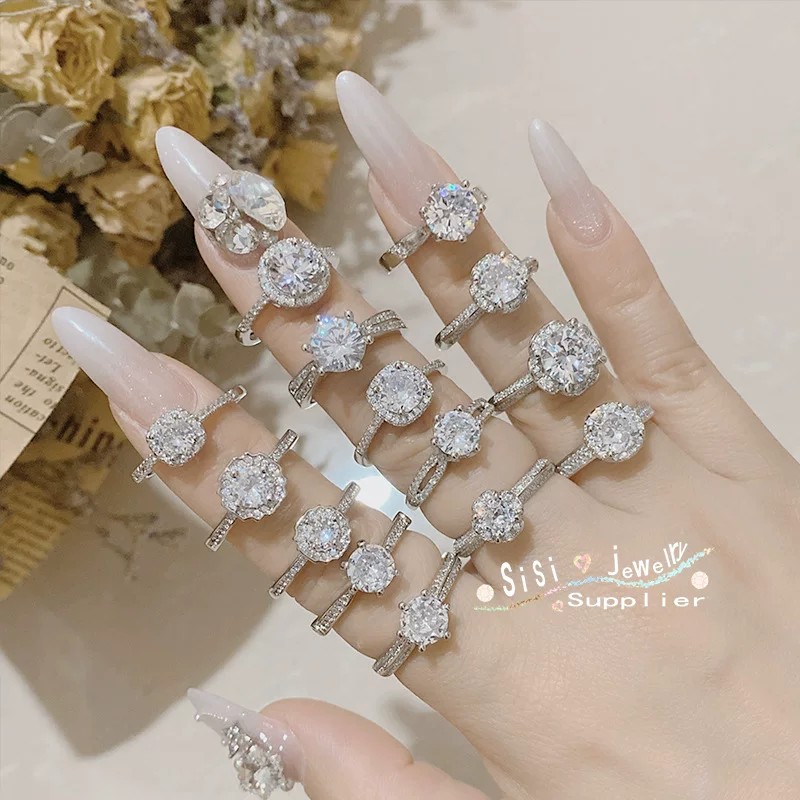 SISI Chan Ruo Xinghe 1.0CT Жемчужина Девушка Свадебное агентство серия Золочение Яркий Огонь Лотерея 3A Живая Ротальная Окружность