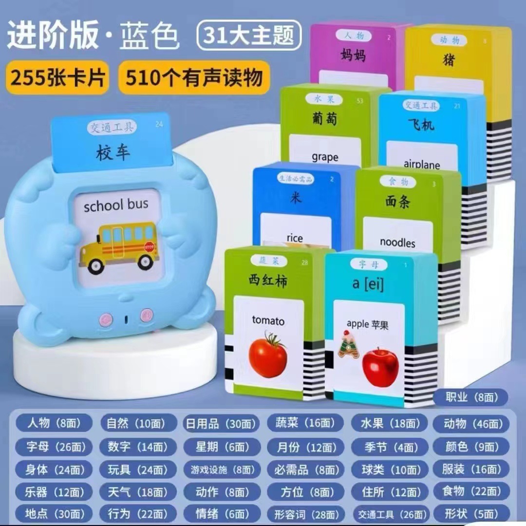 Bear Blue 255 Card (510 Китайский и английский Двуязычный контент