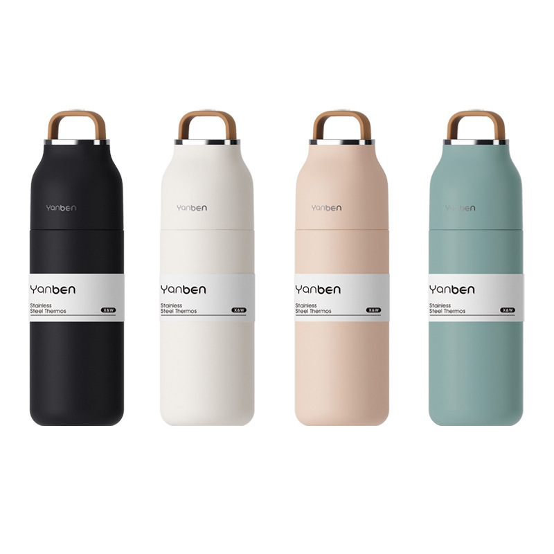 Aikes Platinum Insulated Cup Korean Version Stainless Steel Water Bottle Portable for Students Men Women Children Tea Cup