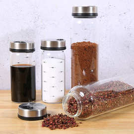 高硼硅调料盒玻璃烧烤调料罐调味料瓶家用盐罐撒粉瓶厨房调味瓶罐