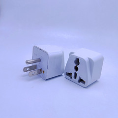 跨境 純銅美標轉換插頭 美標三腳插座日本美國加拿大菲律賓轉接頭