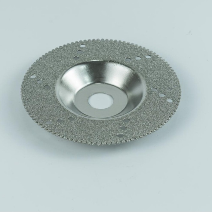 厂家直发电镀钹形圆锯片宝石水晶陶瓷专用磨片金刚石带齿金刚石片