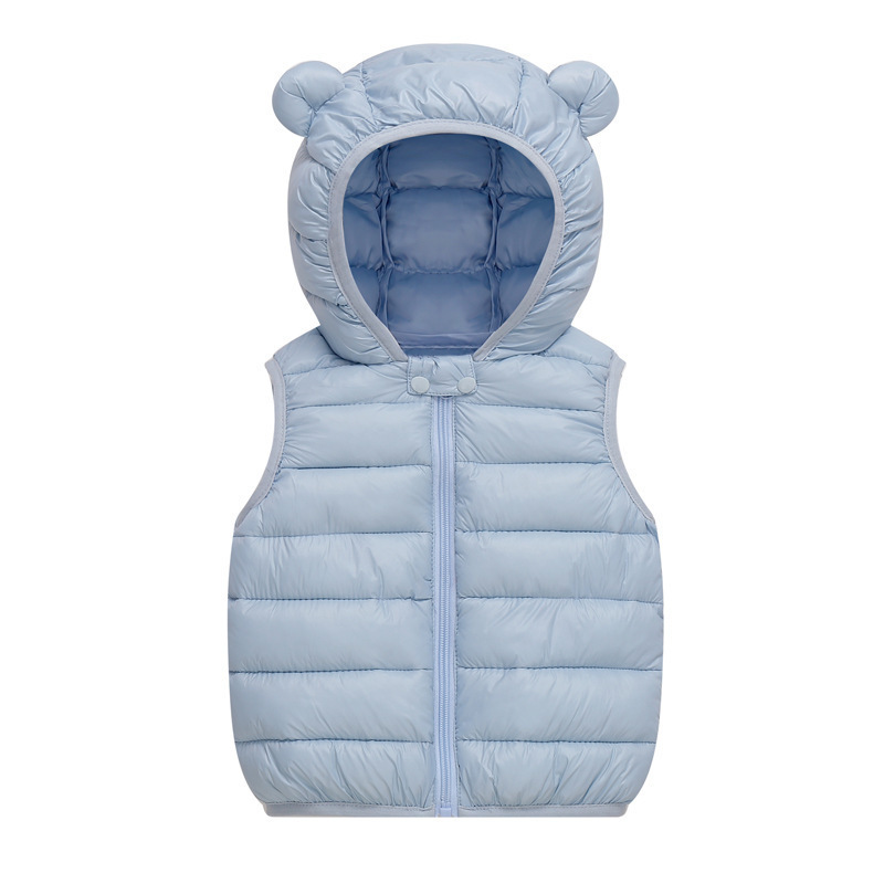 Baby chaleco de pluma de algodón otoño y invierno niñas hombro ligero chaleco de bebé delgado clip chaqueta de niño chaqueta de aire extranjero