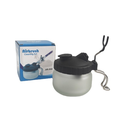 Airbrush cleaning pot, pen washer, waste liquid collector, brush needle scraper tool cleaning bottle, pen washer pot parts