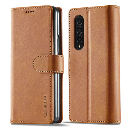 Wholesale applicable Samsung foldable Zfold7 5G flip wallet case with Zfold5/6 cowhide pattern card holder