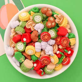 迷你西红柿香菇玉米蔬菜食玩 diy奶油胶美甲娃屋玩具摆件树脂饰品