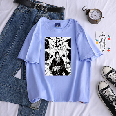 Naruto Yu Zhibo printing Harajuku INS printing Korean juvenile Short sleeved