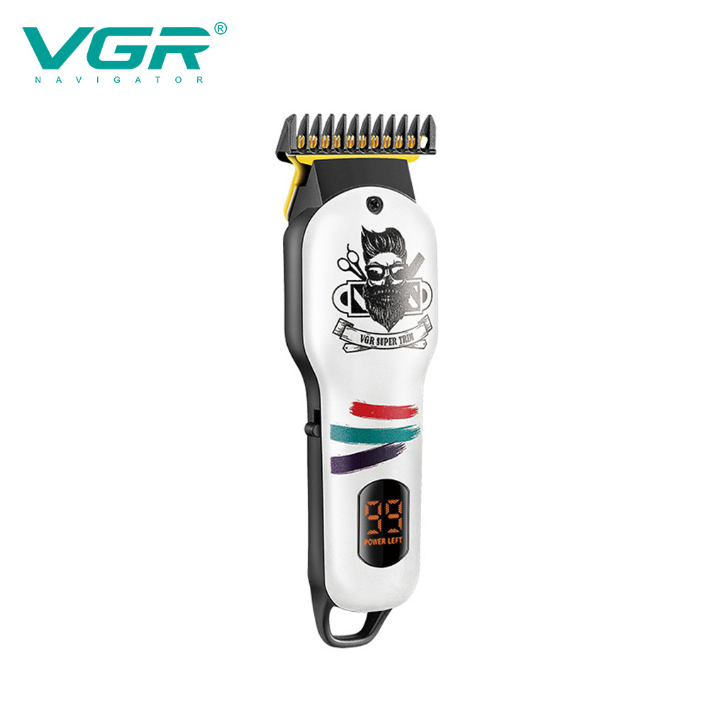 Tagliacapelli elettrico professionale da uomo, ricaricabile, con display digitale, design graffiti, elettrodomestico per la cura personale._voghion.com