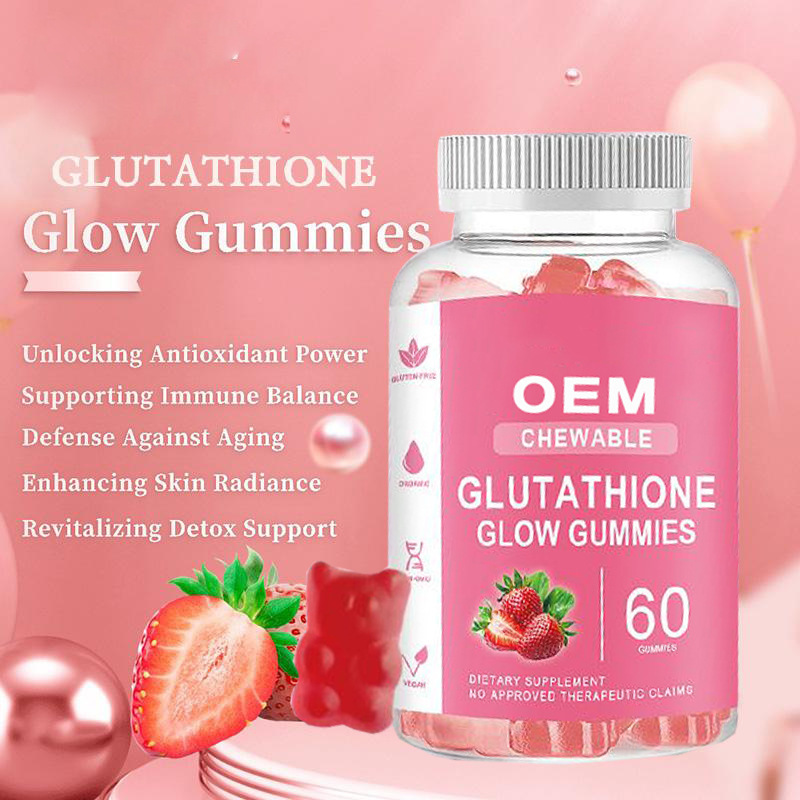 Glutathione Glow Skin Collagen Gummies 180g Fruit Flavor Daily Beauty Supplement quality and texture