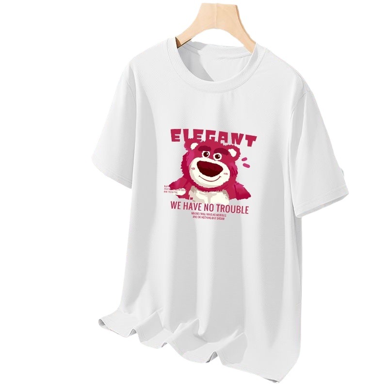 Summer Hong Kong Style Short-sleeved T-shirt Women's Short-sleeved T-shirt Men's and Women's Same Style Top Clothes Trendy White T-shirt Trendy T Couple Clothes