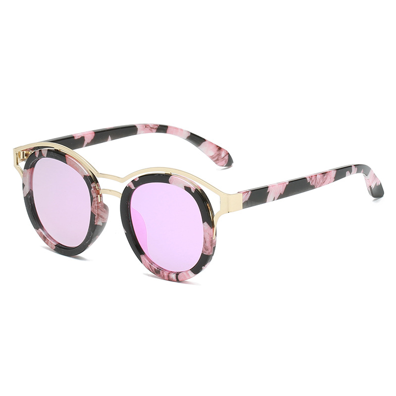 Sweet Simple Style Solid Color Flower Pc Oval Frame Full Frame Kids Sunglasses display picture 2