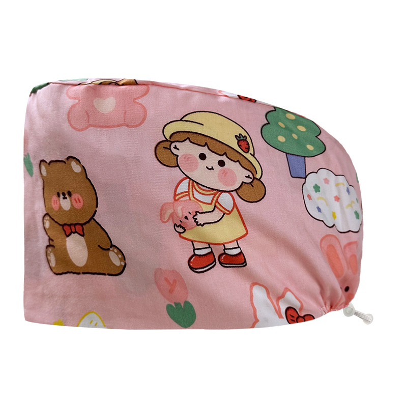 Gorro quirúrgico femenino puro algodón quirófano tapa especial enfermera pequeña flor tapa Estomatólogo tapa de trabajo dental atención médica