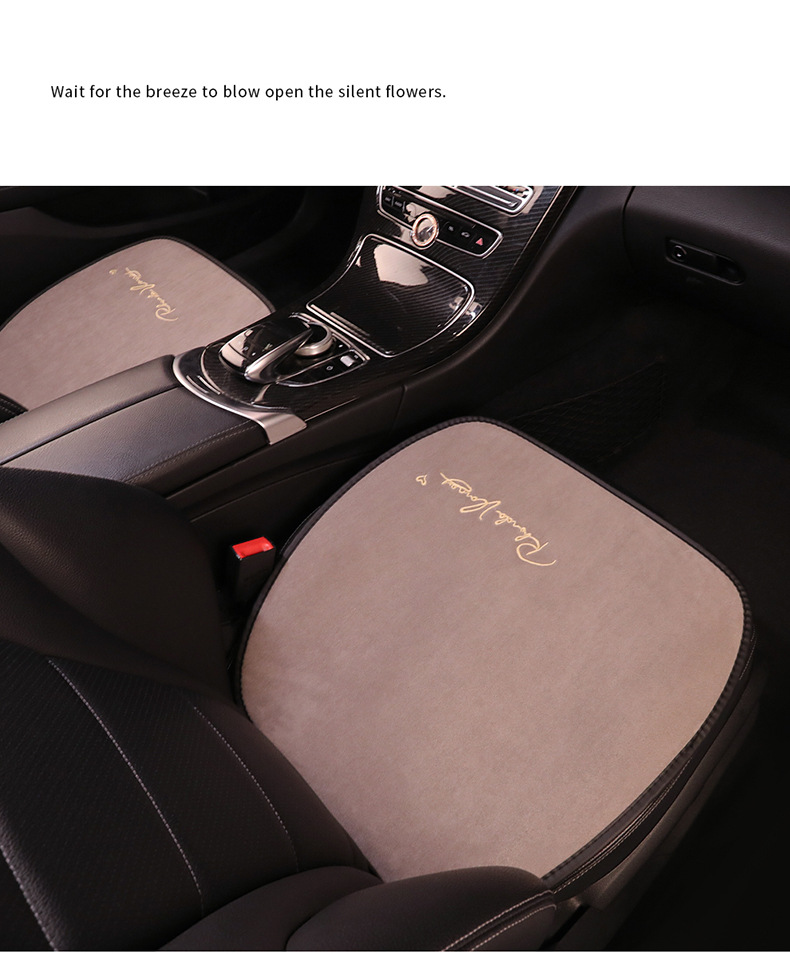 Suede Four Seasons car cushion four seasons constant temperature winter thermal single piece single seat three-piece ins style seat cushion