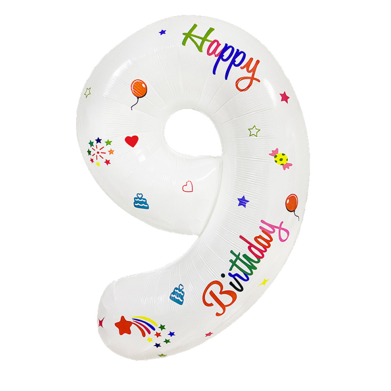 32 pulgadas estadounidenses perladas BABY impresión de crema de globo de película de aluminio digital delgado color jalea de globo digital image 185