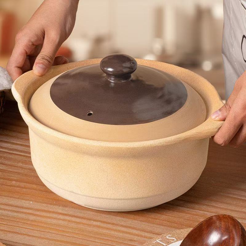 Cazuela de Cerámica para Estofados, Resistente a Altas Temperaturas, para Cocina y Estufa de Gas