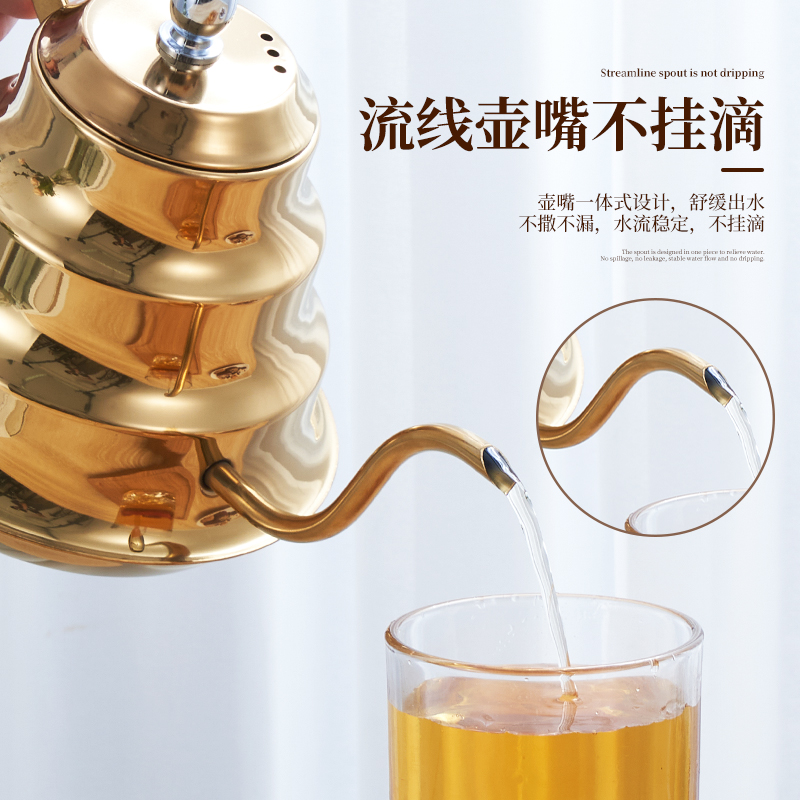 加厚不锈钢茶壶电磁炉烧水壶大容量泡茶壶餐厅饭店咖啡壶带过滤网