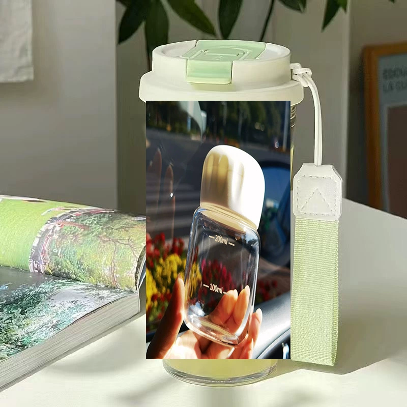 High quality handheld straw with glass, high-quality style