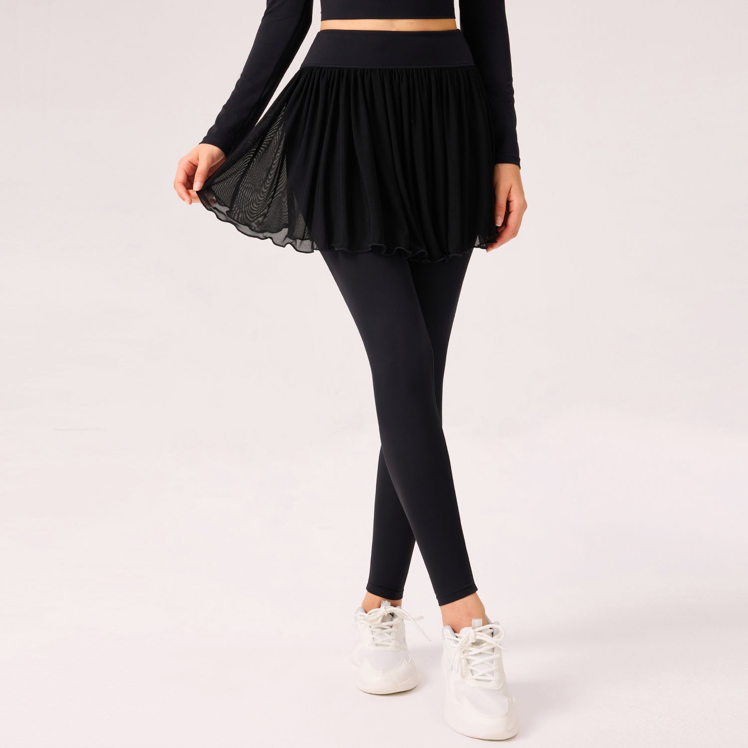 Primavera y verano cintura alta adelgazante ocio corrida matutina, ropa de fitness de cintura V, cintura de cadera, ropa de ejercicio, pantalones elásticas para mostrar piernas largas