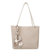 Straw shoulder bag, capacious fashionable one-shoulder bag, 2023 collection, western style