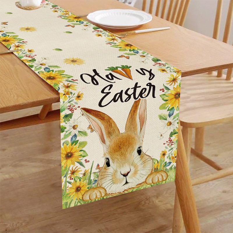 Caminos de mesa de lino estampados estilo nórdico para sala de estar, aislantes del calor, antimanchas, para mesa de comedor, con rayas nórdicas, estilo nórdico.