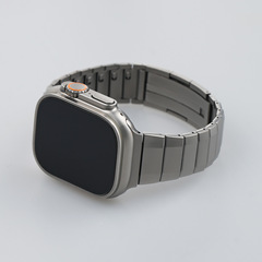 适用苹果applewatch10不锈钢表带iwatchs987Ultra2钛金属金属表带